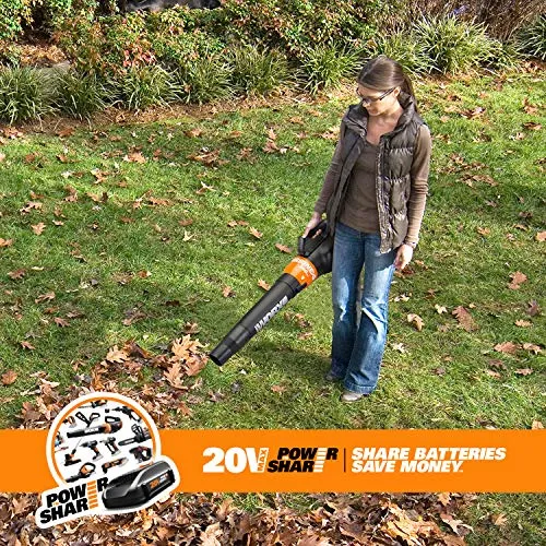 WORX WG546 TURBINE 20V PowerShare 2-Speed Cordless Battery-Powered Leaf Blower