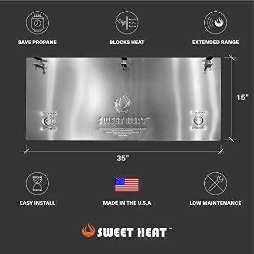 SWEET HEAT - Heat Focusing Reflector for Round Natural Gas and Propane Patio Heaters