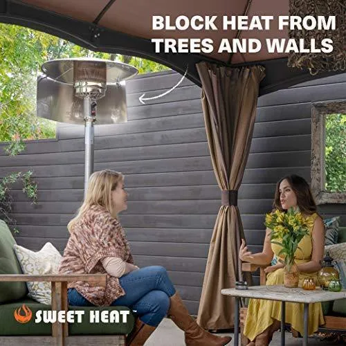SWEET HEAT - Heat Focusing Reflector for Round Natural Gas and Propane Patio Heaters