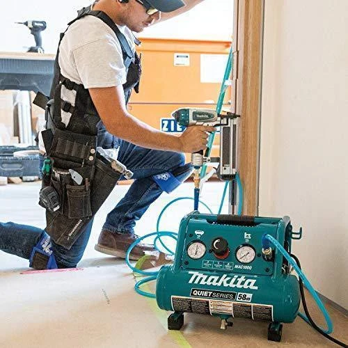 Makita MAC100Q Quiet Series, 1/2 HP, 1 Gallon Compact, Oil-Free, Electric Air Compressor