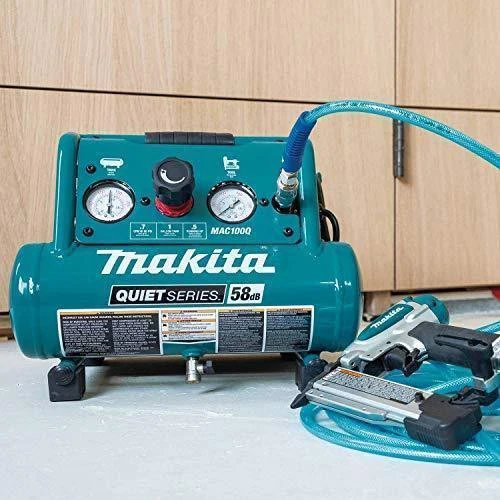 Makita MAC100Q Quiet Series, 1/2 HP, 1 Gallon Compact, Oil-Free, Electric Air Compressor