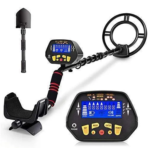 RM RICOMAX Metal Detector for Adults & Kids - High-Accuracy Metal Detector Waterproof LCD Display [PP Function & DISC Mode & Distinctive Audio Prompt] 10 Inch Waterproof Search Coil