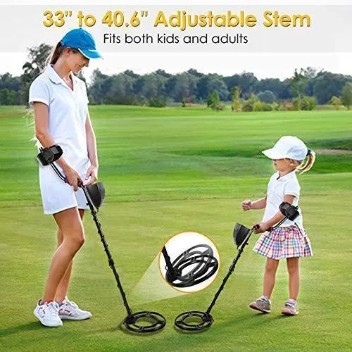 RM RICOMAX Metal Detector for Adults & Kids - High-Accuracy Metal Detector Waterproof LCD Display [PP Function & DISC Mode & Distinctive Audio Prompt] 10 Inch Waterproof Search Coil