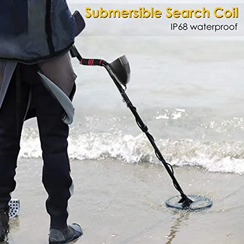 RM RICOMAX Metal Detector for Adults & Kids - High-Accuracy Metal Detector Waterproof LCD Display [PP Function & DISC Mode & Distinctive Audio Prompt] 10 Inch Waterproof Search Coil