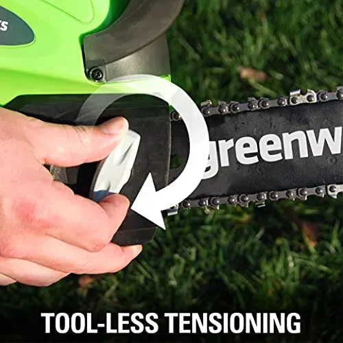 Greenworks 40V 12-Inch Cordless Chainsaw, 2.0Ah Battery and Charger Included