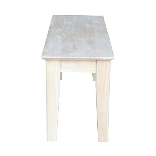International Concepts Shaker Style Bench, Unfinished