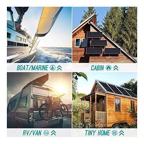 Renogy Solar Panel 2pcs 100 Watt 12 Volt Monocrystalline, 2-Pack Compact Design