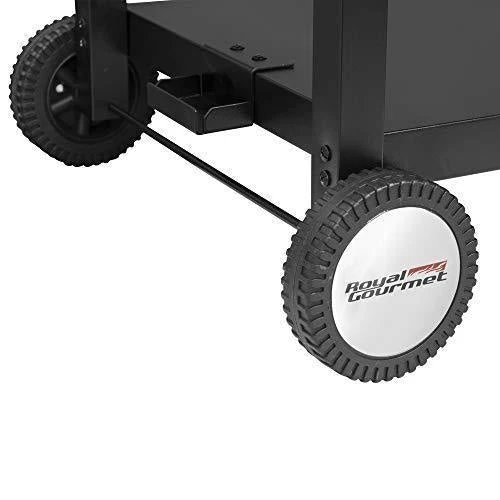 Royal Gourmet Double-Shelf Movable Dining Cart Table,Commercial Multifunctional Steel Flattop Worktable PC3401B