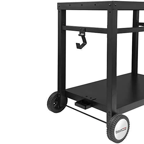 Royal Gourmet Double-Shelf Movable Dining Cart Table,Commercial Multifunctional Steel Flattop Worktable PC3401B