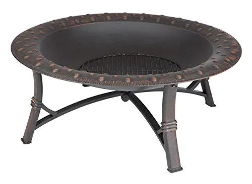 Fire Sense 60857 Roman Fire Pit, Brushed Bronze
