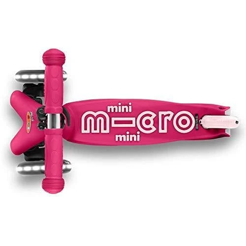 Micro Kickboard - Mini Deluxe LED - Three Wheeled, Lean-to-Steer Swiss-Designed Micro Scooter for Toddlers & Children with Motion-Activated Light-Up Wheels for Ages 2-5 (Pink)