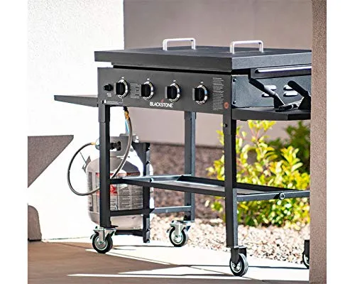 Blackstone 5004 Hard Top Lid with Handle-Outdoor Cover Powder Coated Steel Lightweight Durable Perfect Accessories to Protect Fits 36” Front or Rear Grease Griddle, 36 Inch, Black