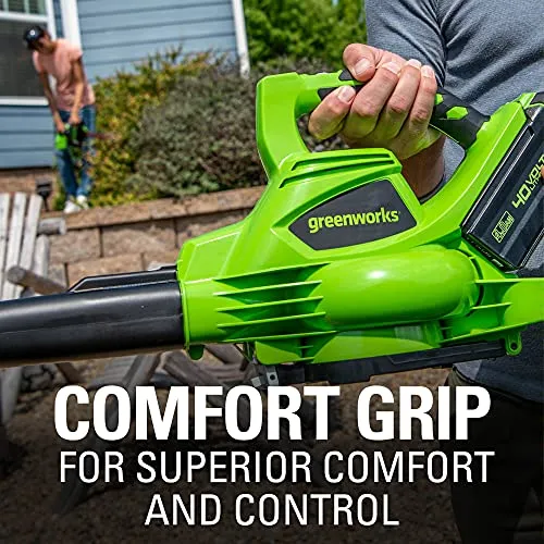 Greenworks 40V (185 MPH/340 CFM) Brushless Cordless Leaf Blower / Vacuum, Tool Only 24312