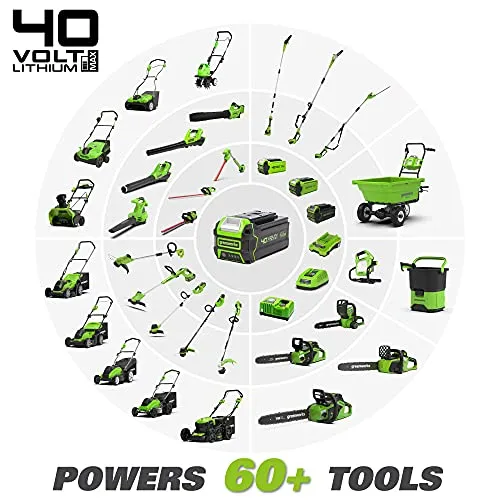 Greenworks 40V (185 MPH/340 CFM) Brushless Cordless Leaf Blower / Vacuum, Tool Only 24312