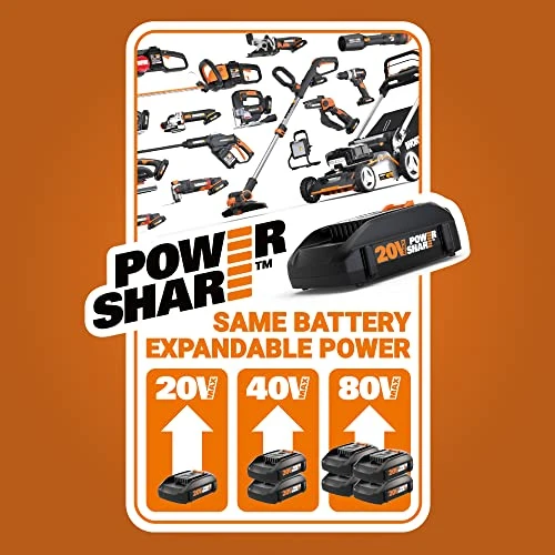 Worx WG163 GT 3.0 20V PowerShare 12" Cordless String Trimmer & Edger (Battery & Charger Included)